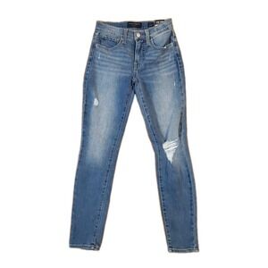 Lucky Brand AVA Stretch Super Skinny Ankle Jeans Sz 00 EURO 24 Mid Rise Med Wash